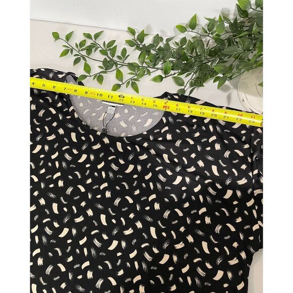 Jules & Leopold Womens 3X Black & White Abstract Print Flutter Sleeve Blouse - Picture 12 of 12